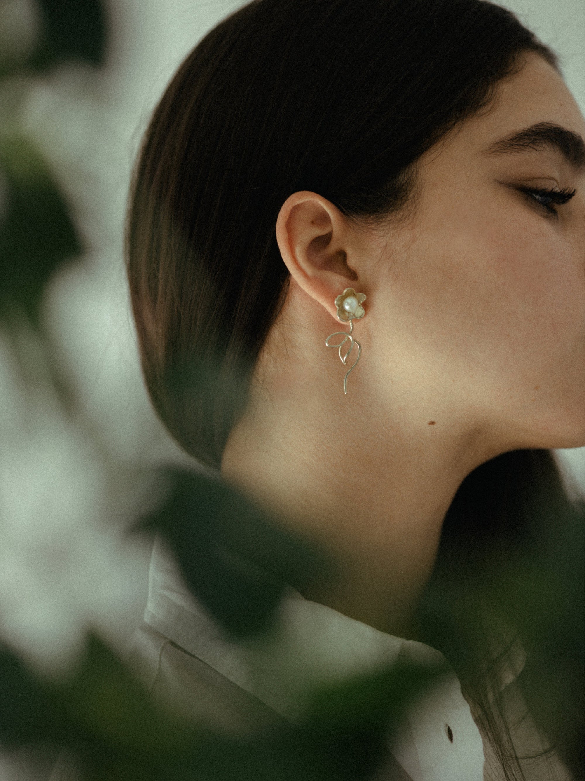 Long Daisy Earrings