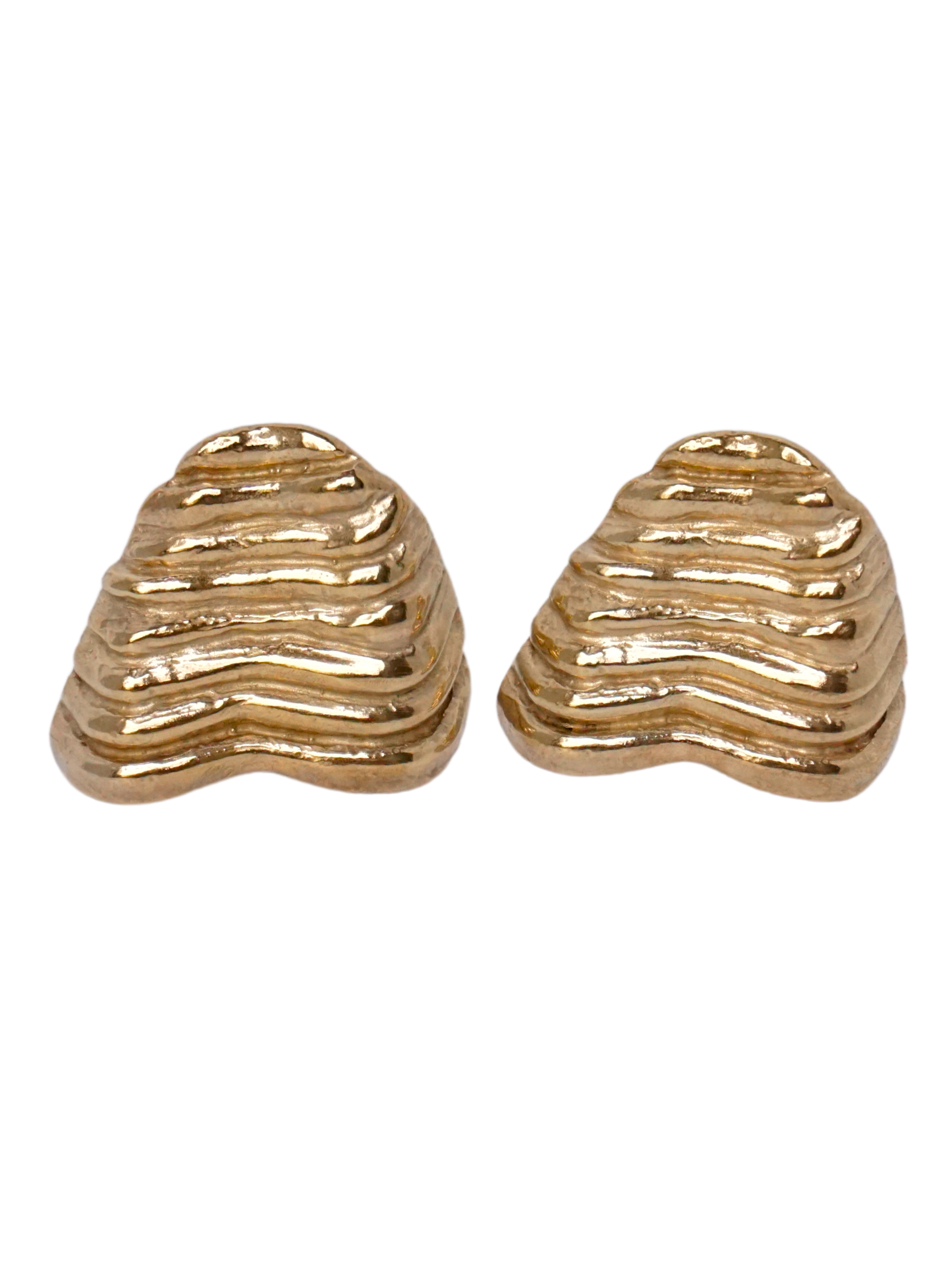 Long gold seashell earrings – Dige Designs