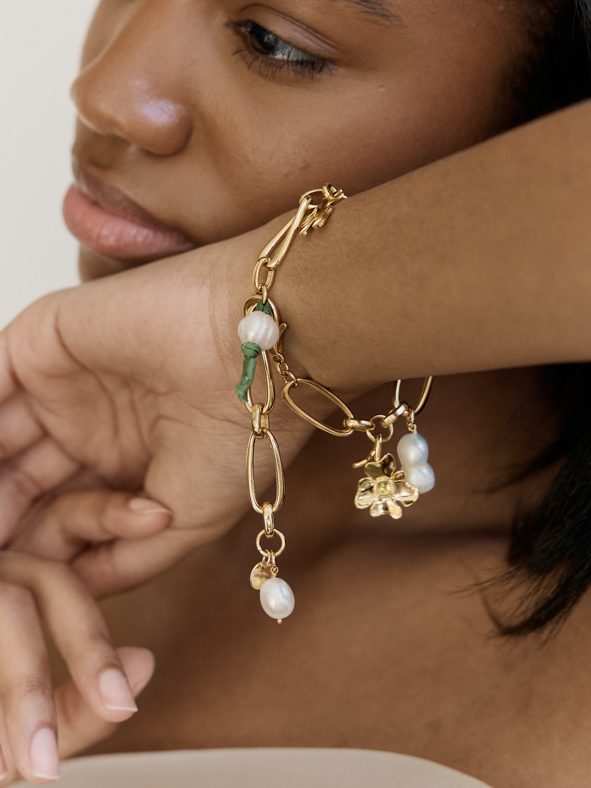 Peridot Charms Bracelet or Anklet