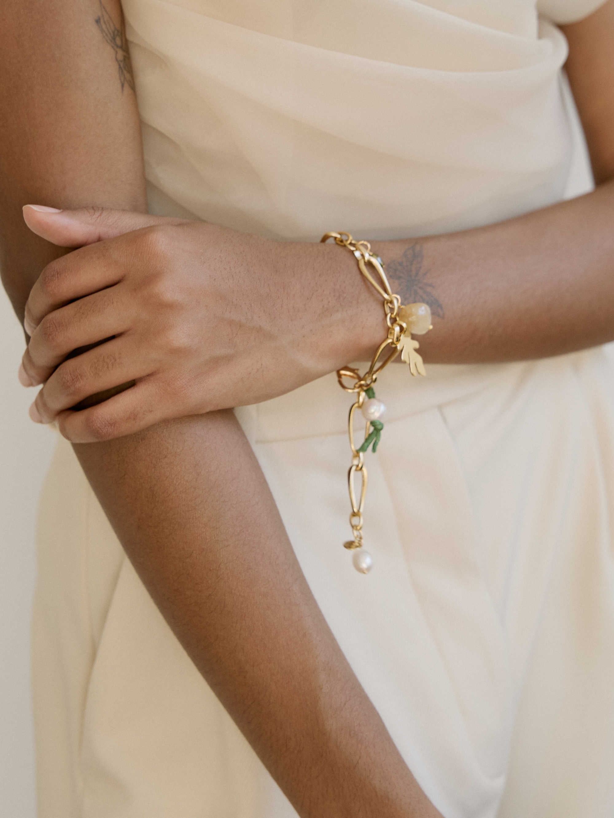 Peridot Charms Bracelet or Anklet