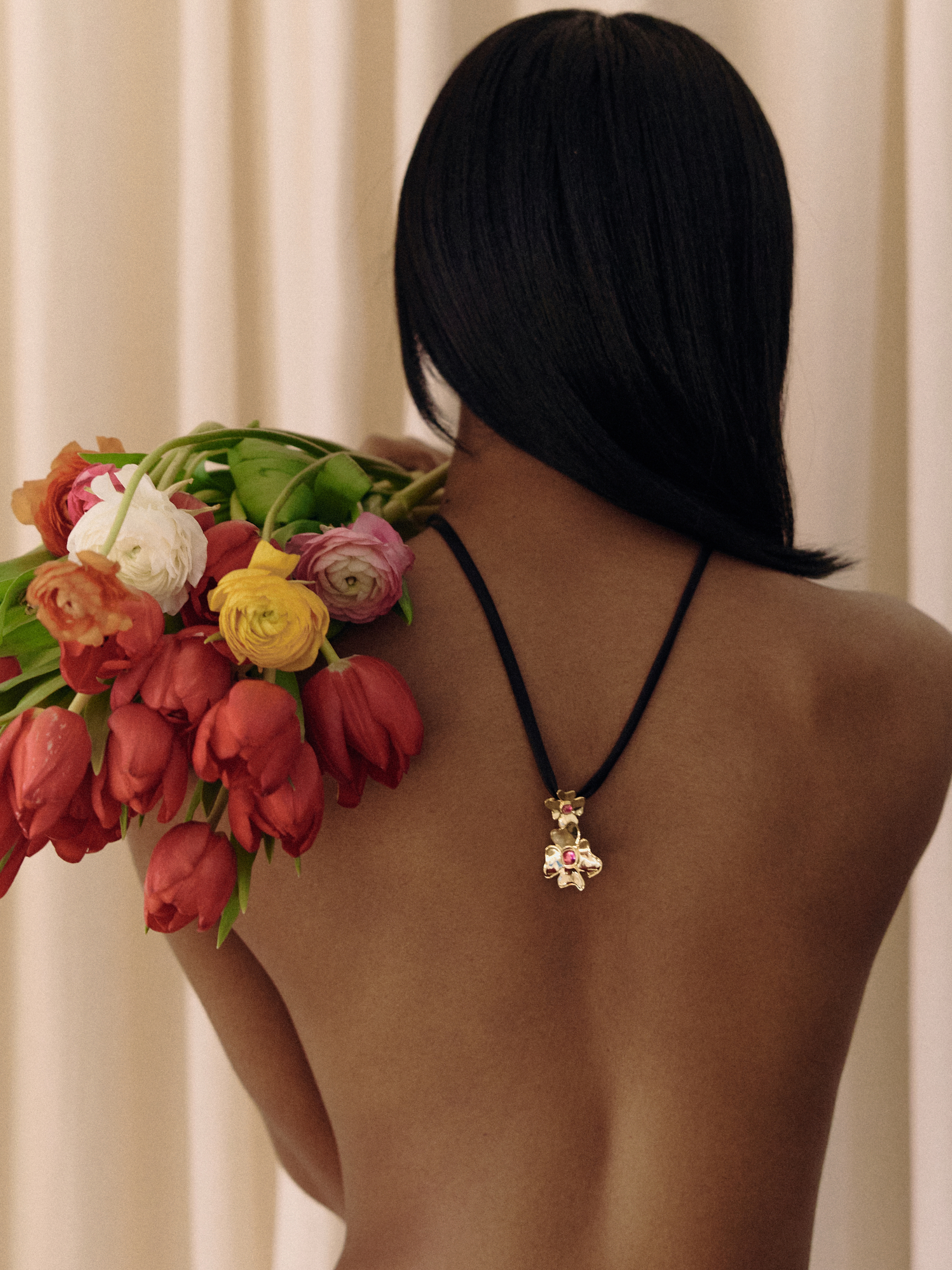 Pink Peonies Pendant