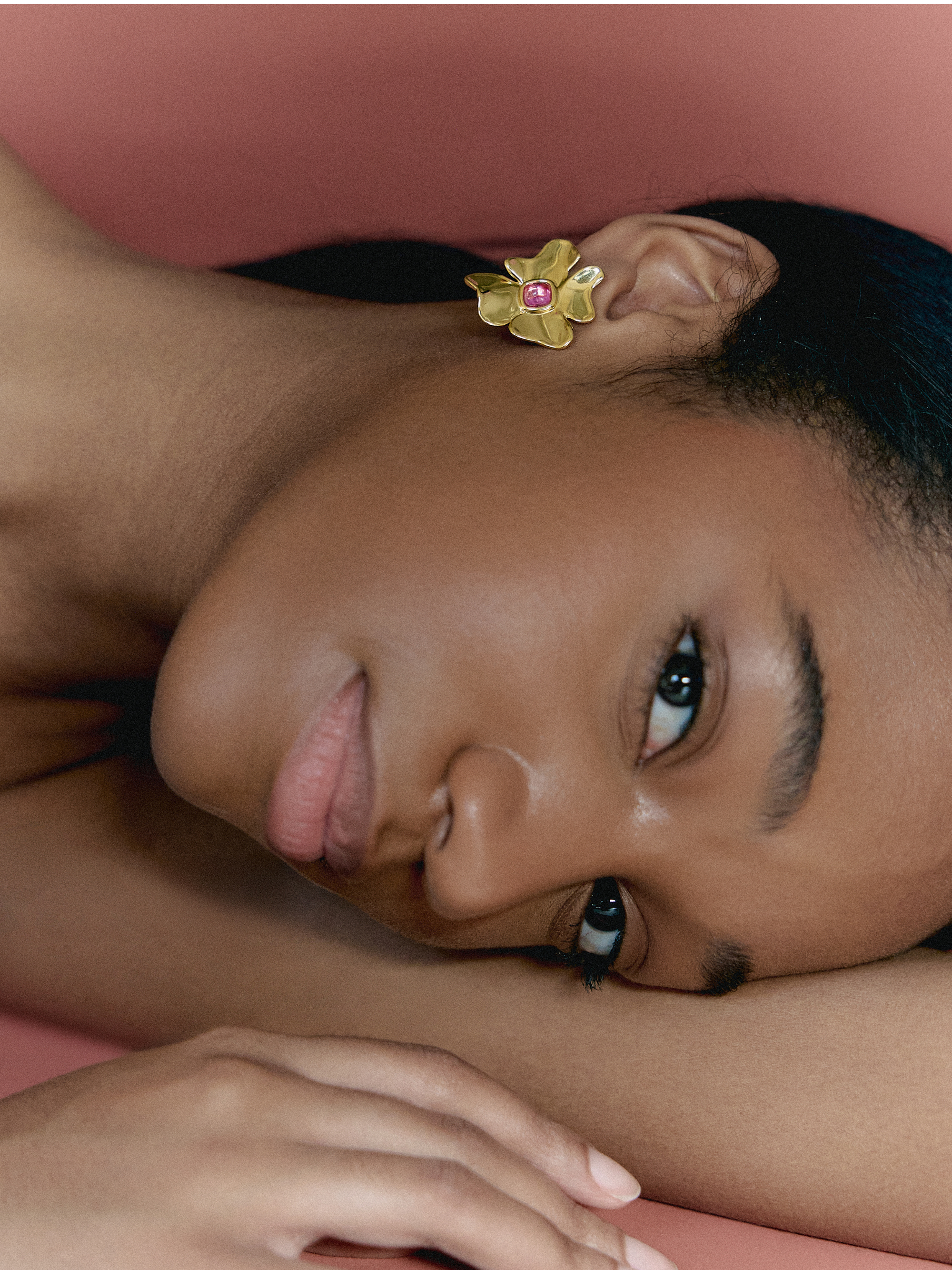 Pink Peonies Earrings