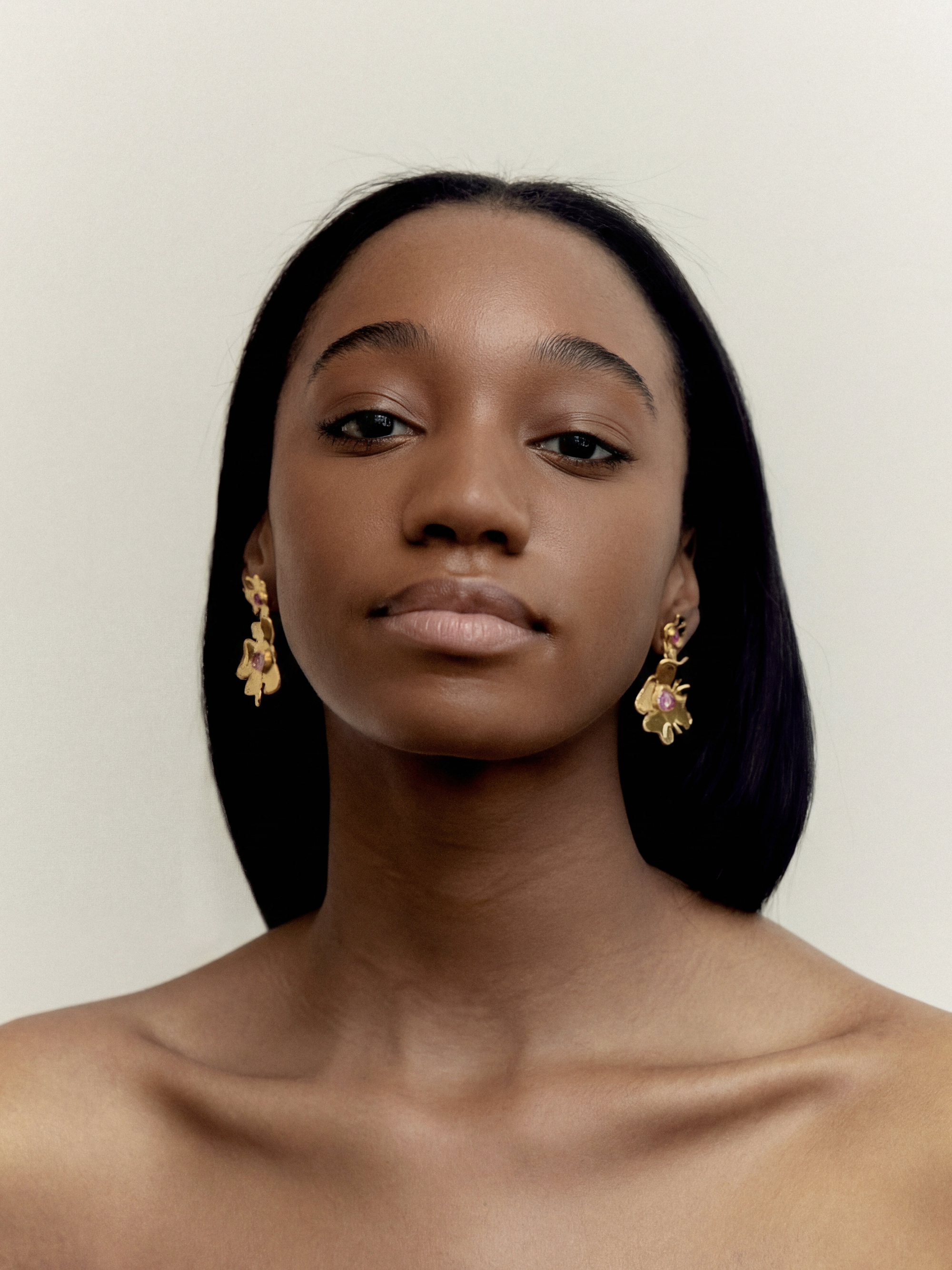 Pink Peonies Earrings