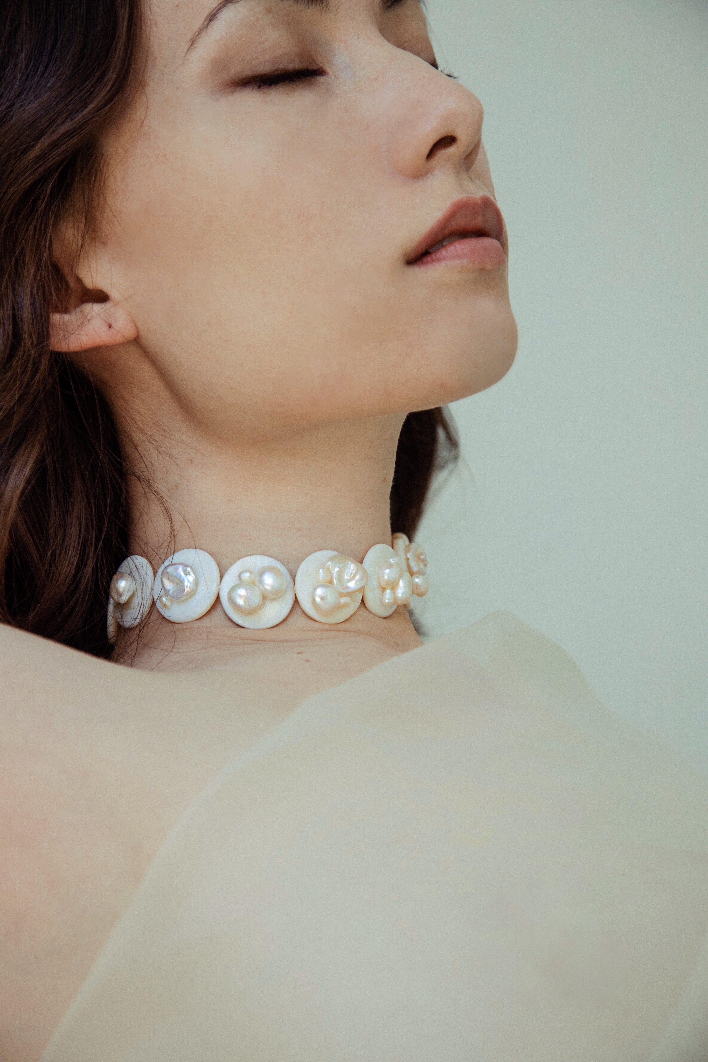 【Anita Berisha】Magnolia Pearlチョーカーネックレス Magnolia Pearl Collar