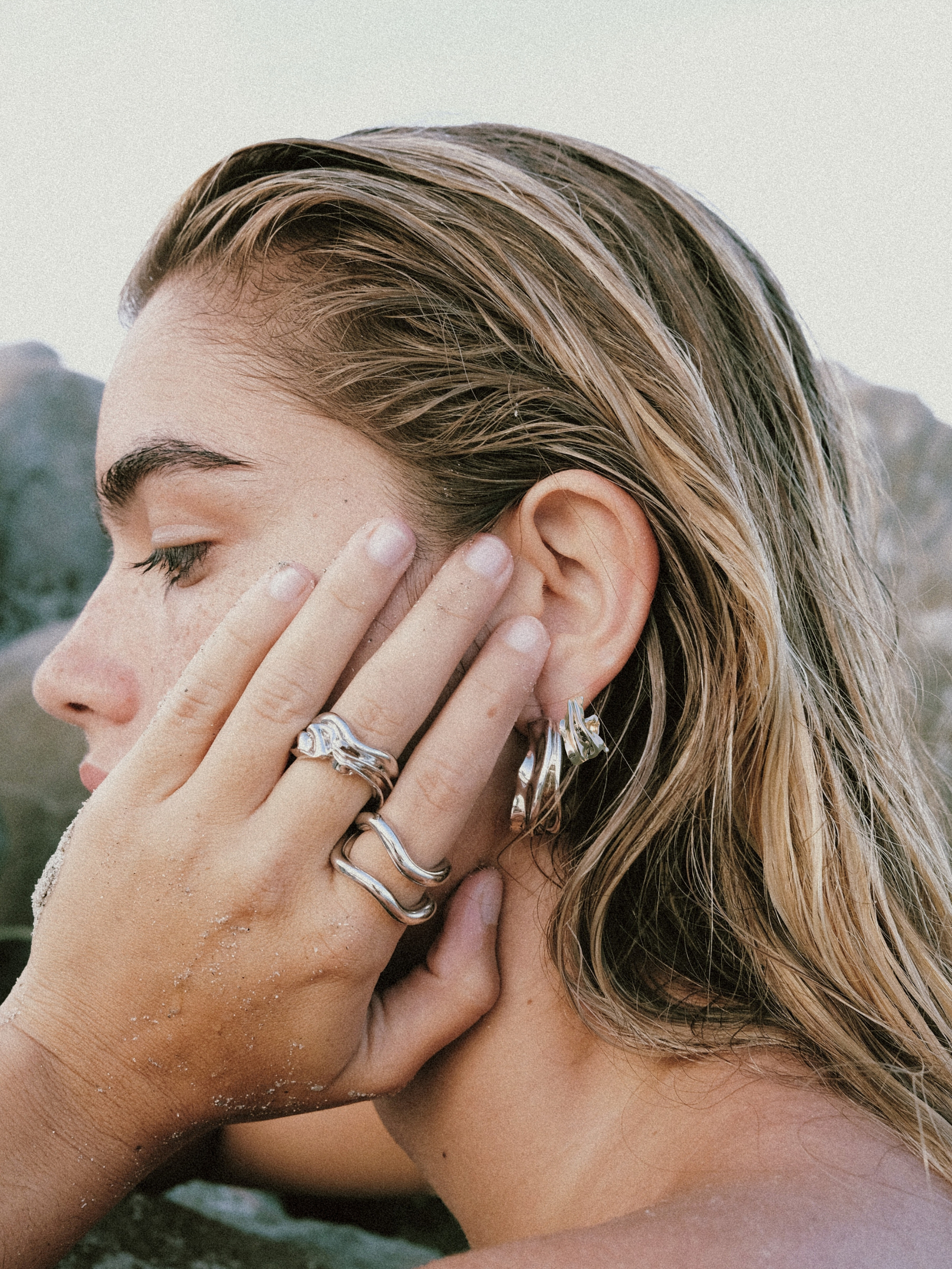 The Big Wave Earrings Silver
