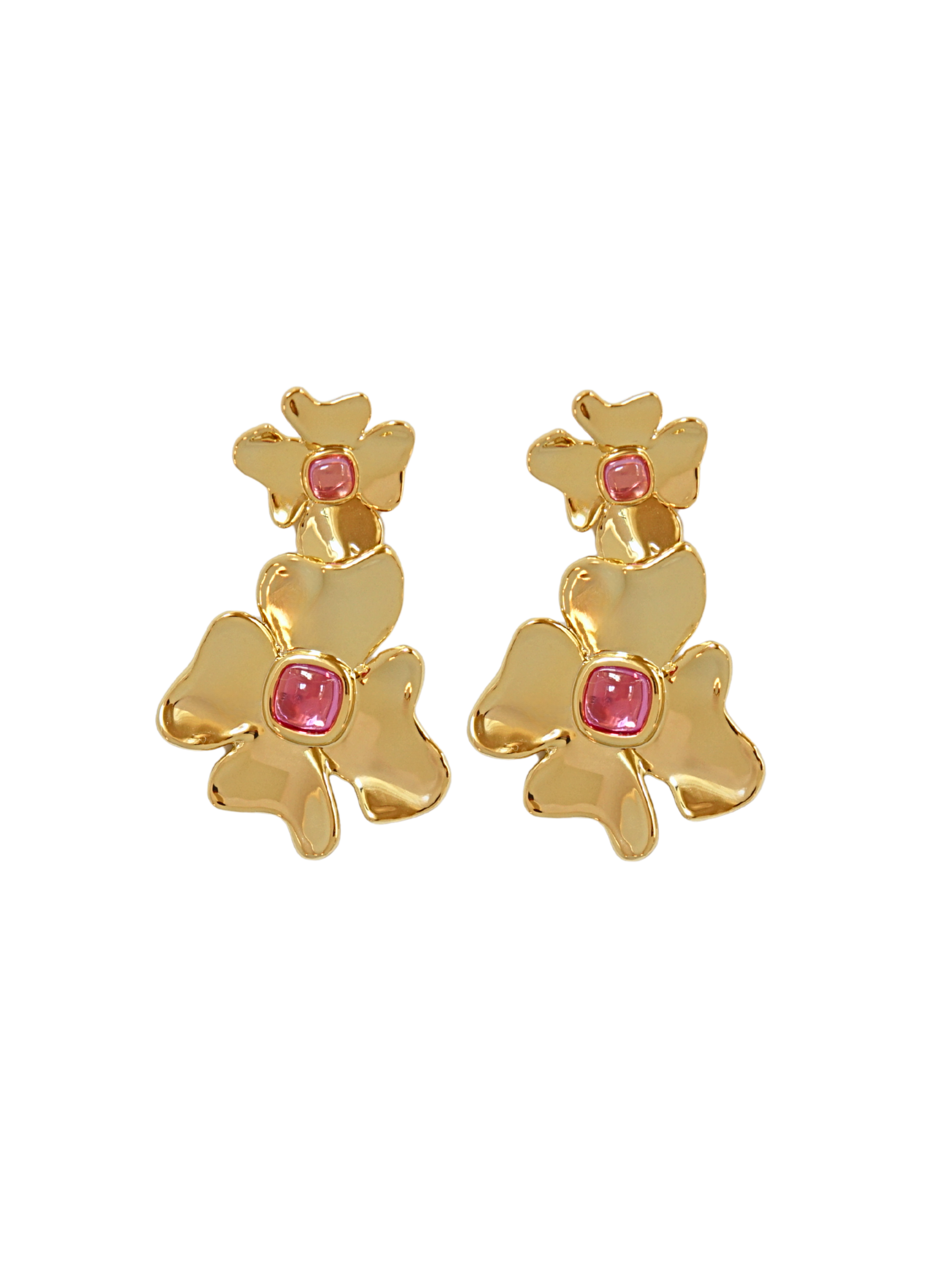 Pink Peonies Earrings