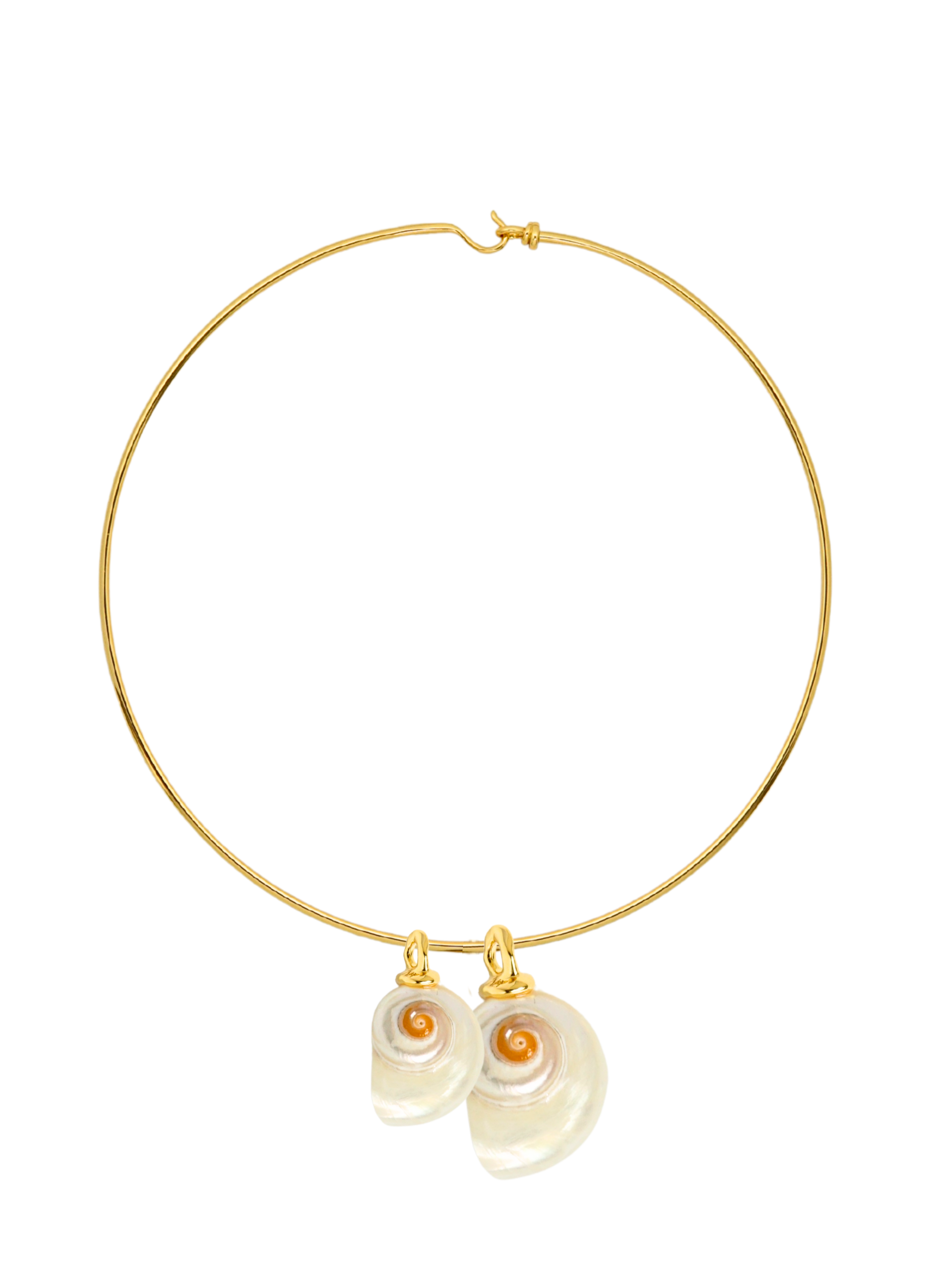 Shell Charm Wire Collar