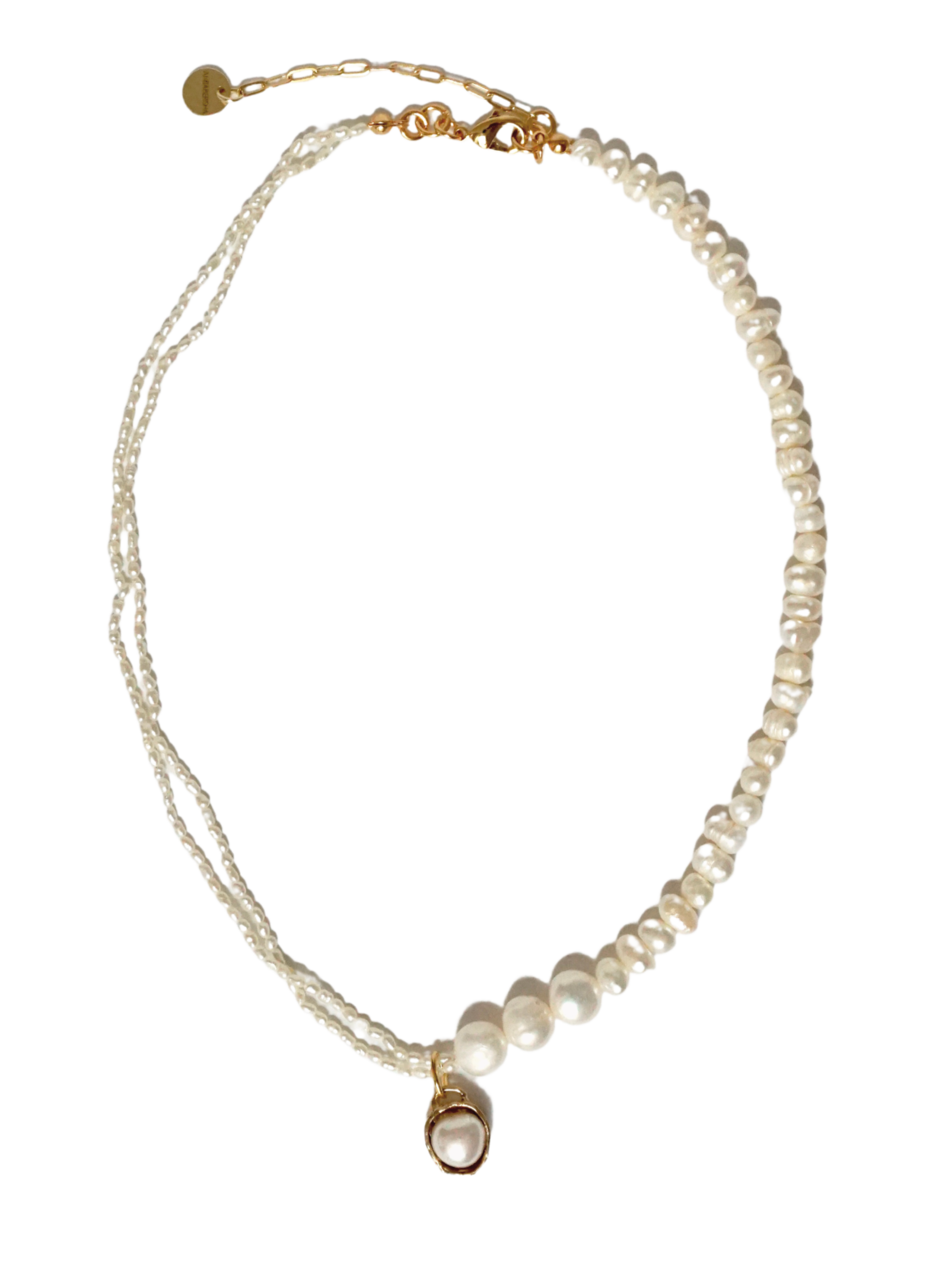 Luxe 14K Gold Plated Metal Pearl Collar Necklace - francesca's