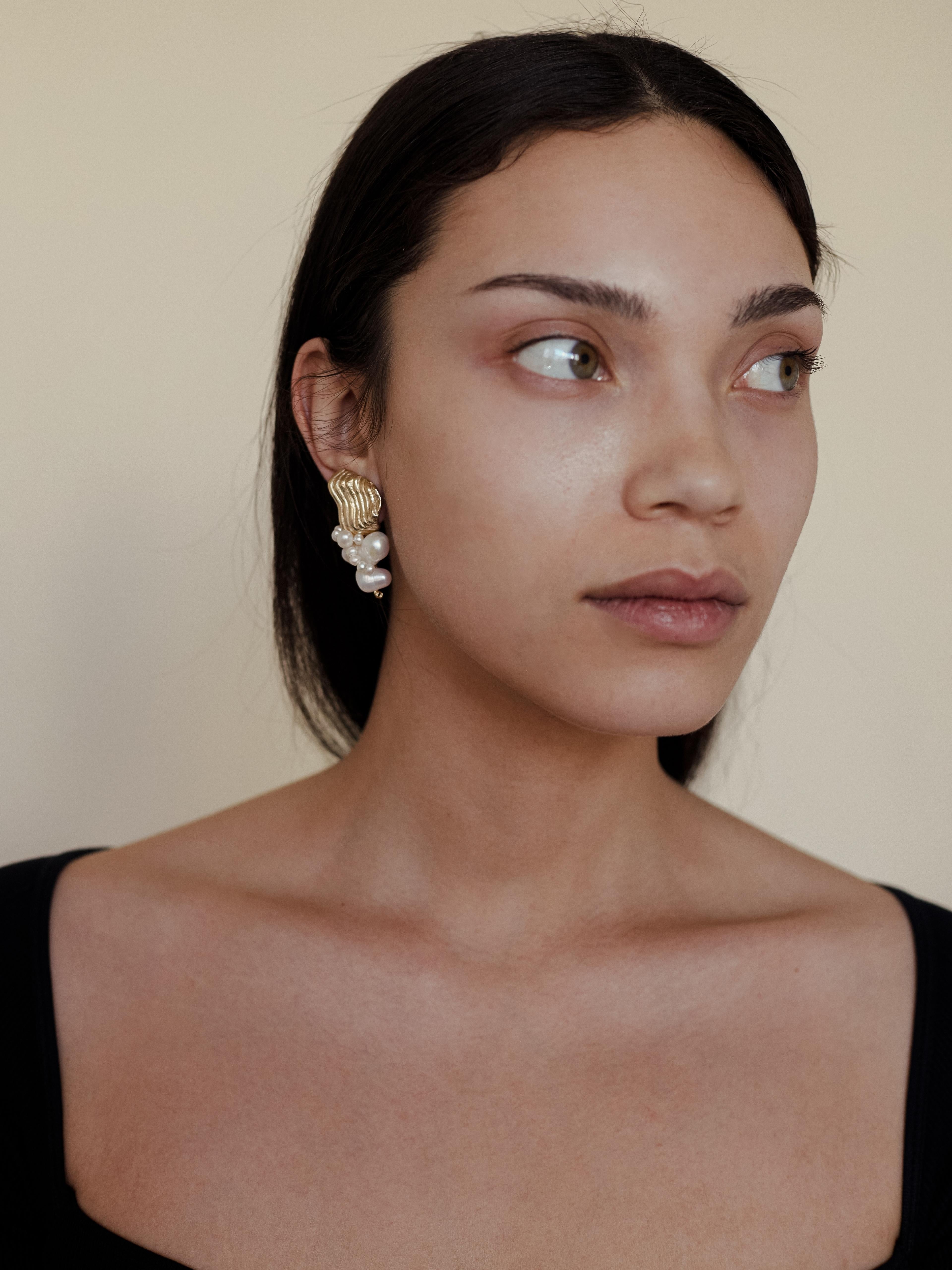 アクセサリー Petit Wave PAIR Pierced Earrings アクセサリー Petit Wave PAIR Pierced Earrings ZX 1pcs Mujer