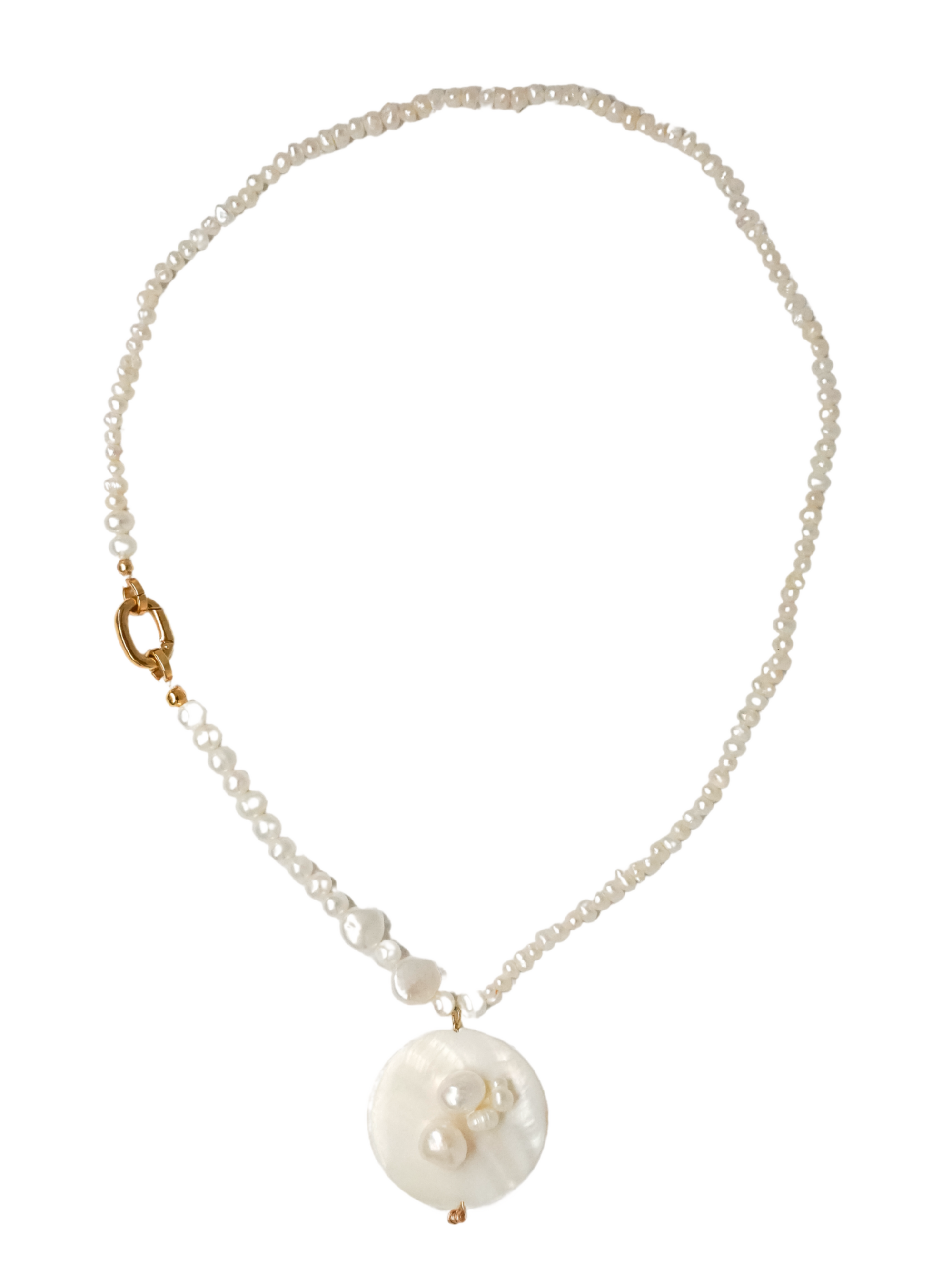 Mother of Pearl Medallion Collar